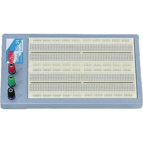 Platine D'expérimentation - 1680 Contacts - Compatible Arduino - ABS Gris - 22 x 12.7 x 1.85 Cm - 1 Pièce (1/5)