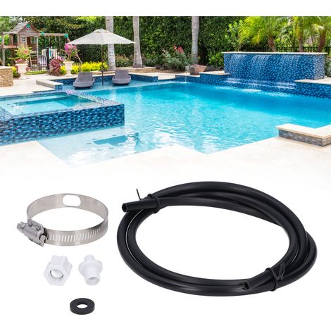 Kit de raccordement pour chlorinateur avec écrou, joint, collier et tuyau pour pièces HAYWARD CL200 CL220 (1/5)