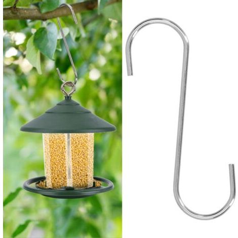 Crochet en forme de S en acier inoxydable pour mangeoire à oiseaux, accessoire pour balcon ou cour (1/5)