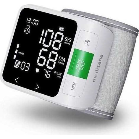 MEDISANA BW 360 tensiómetro de muñeca conectado blanco Bluetooth VitaDock+ LCD retroiluminación tricolor (1/5)