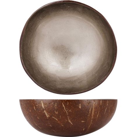 Bol Noix de coco, Feuille d'argent métallique, D14 cm (1/3)
