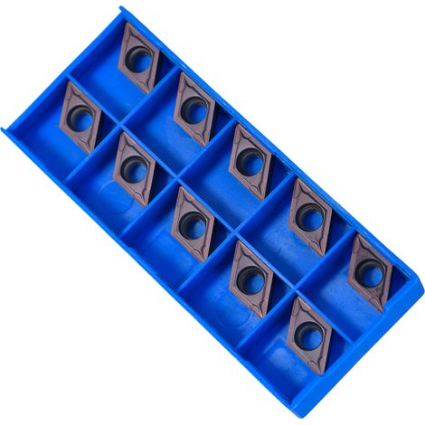 10-teiliges Set CNC-Hartmetall-Wendeschneidplatten für Drehmaschinen mit Box (1/5)