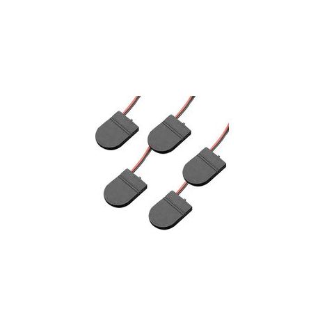 Boîte de rangement pour piles bouton CR2032 (lot de 5) avec interrupteur, résistante et durable