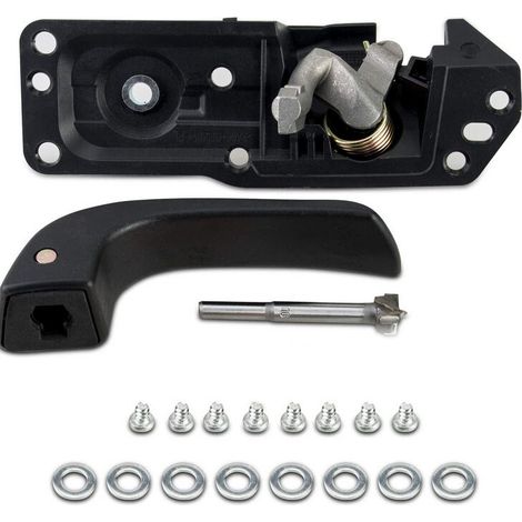 Juego de manijas interiores para puerta delantera izquierda del lado del conductor compatible con Chevy Silverado Suburban Tahoe GMC Sierra Yukon Cadillac Escalade ESV EXT OE 20833606 80374 Kit de rep (1/4)