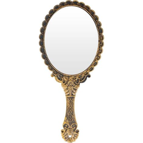 Bardusch-Miroir Vintage Poche Voyage Main Maquillage Ovale Femmes Beauté (Bronze) (1/5)