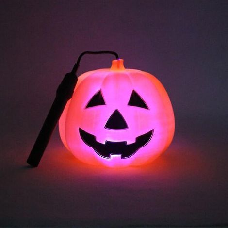 Lampe citrouille d'Halloween, lanterne électrique portable, petit lustre en forme de tête de citrouille (1/2)