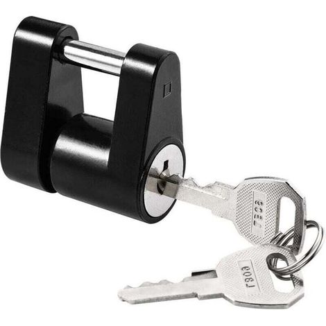 Antivol d'attelage noir, diamètre 1/4 pouce, longueur 3/4 pouce, convient aux remorqueurs, bateaux, camping-cars, camions et voitures (1 pièce, noir). (1/4)