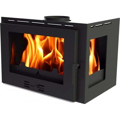 Insert pour Cheminée à Bois F.lli Lerda L-80 Angulaire 16 Kw (1/2)