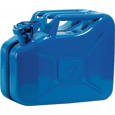 Bidón de combustible 10l azul señal RAL 5005 chapa de acero L345xL165xH275mm VALPRO