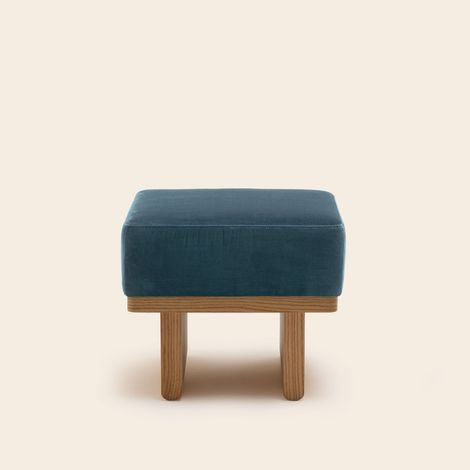Tabouret en Bois et velours lumineux ANCA (1/3)
