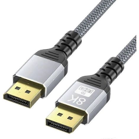 Câble DisplayPort 1.4 8K, rallonge DP haute vitesse 4K à 144 Hz, connecteur DP 1.4 mâle-mâle EK (1/5)