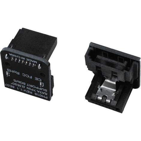 Carte Mère Carte Mère Adaptateur D'Angle à 90 Degrés 7 Broches Femelle à 7 Broches Male Pour Ordinateurs De Bureau Ssd Hdd (1/5)