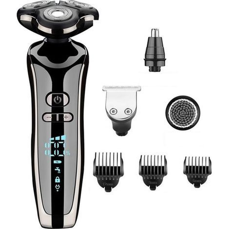 1 Set Silber männer Elektrische Rasierer 4D Elektrische Bart Trimmer Haar Clipper Erwachsene Rasur Männer