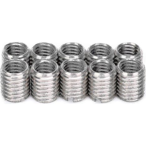 Lot de 10 écrous de réparation à filetage métrique - M8 femelle vers M10 mâle douille de 12 mm de long (1/5)