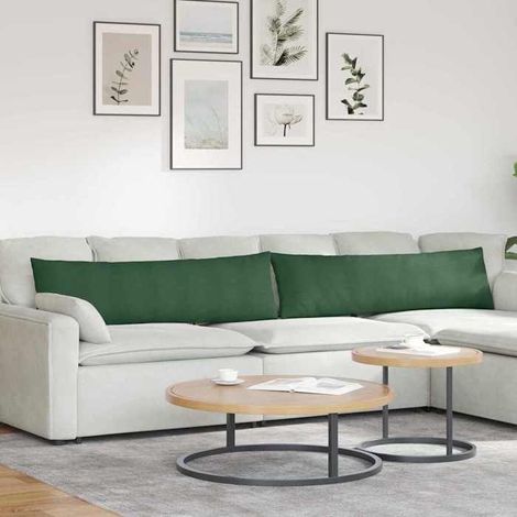 Coussins de canapé - Moderne - Velours côtelé - Vert foncé - 145 x 40 cm (1/5)