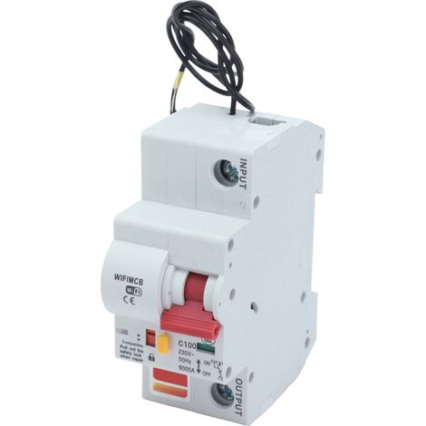 Disjoncteur intelligent WiFi 1P, interrupteur à distance Bluetooth, boîtier ignifugé, 220 V CA, 100 A (1/5)