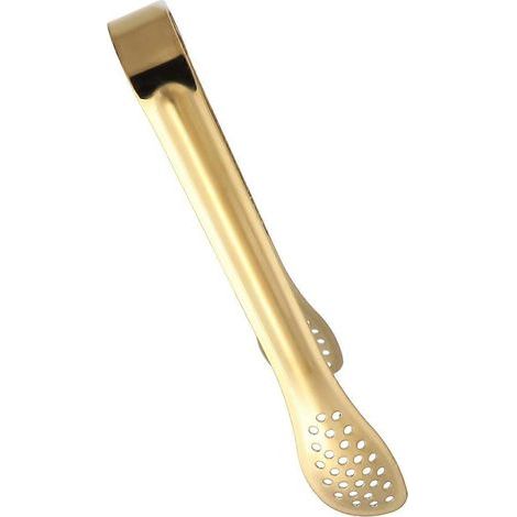4er-Set Mini-Servierzangen aus Edelstahl (15 cm), praktische Eiszange, Brotzange, Barzubehör (YH55-B, Gold) – 4 Stück – Gold (1/4)