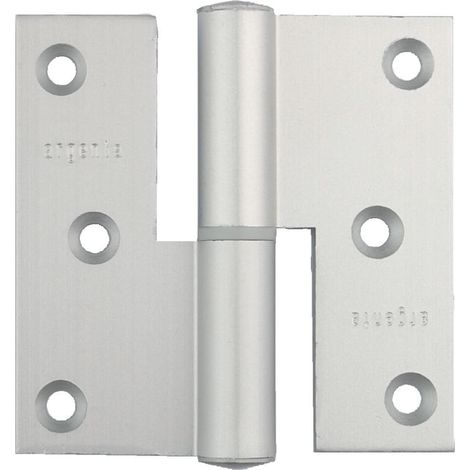 Argenta Bisagra moderna aluminio plateado 100x85 mm