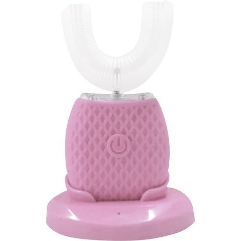 Brosse à dents électrique en forme de U pour adultes, fabriquée en silicone alimentaire et ABS, certifiée IPX7, pour un nettoyage ultrasonique haute fréquence et un brossage confortable. Puissance : 5 (1/5)