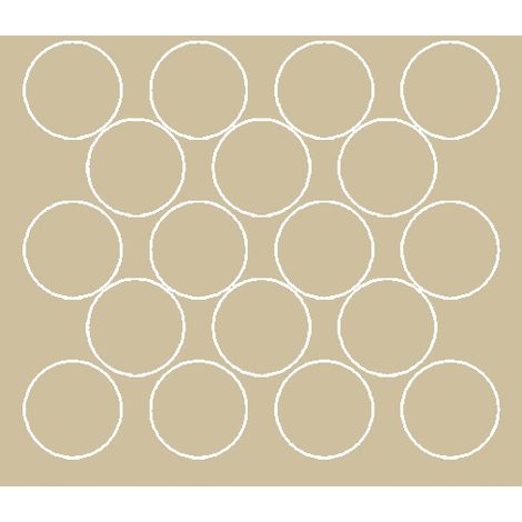 Adesivi circolari da 10 cm, adesivi circolari a pois, 18 pezzi, beige opaco