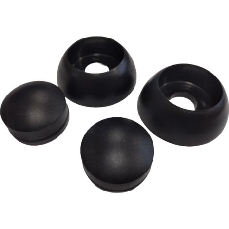 Zweiteilige M6-Schraubdeckelkappe, schwarz
