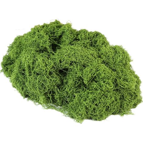 Mousse artificielle décorative 200g vert foncé faux gazon fausse mousse plante décoration terrarium bonsaï paysage miniature (1/2)