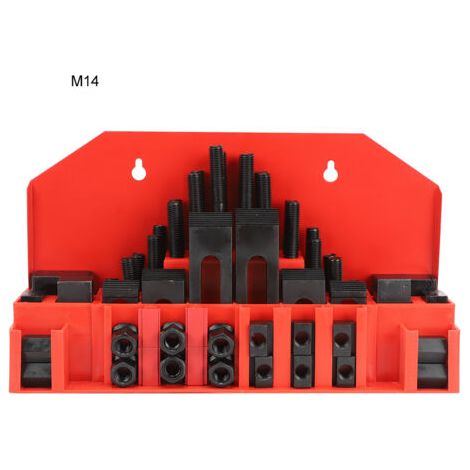 Pair - Kit de pinces à fente en T, plaque de presse combinée durcie pour fraiseuse de tour M14, 58 pièces (1/5)