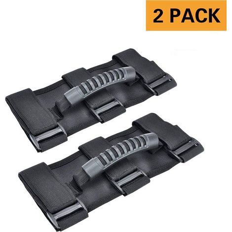 Poignée De Maintien Pour Arceau De Sécurité - Compatible Jeep Wrangler 1987-2019 - Diamètre 5 À 7,5 Cm - Lot De 2 (1/4)