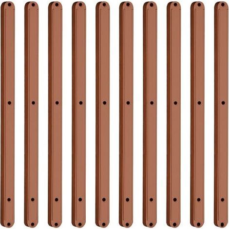 Lot de 5 paires de glissières de tiroir en plastique pour tiroir - 298 mm - Marron (1/4)