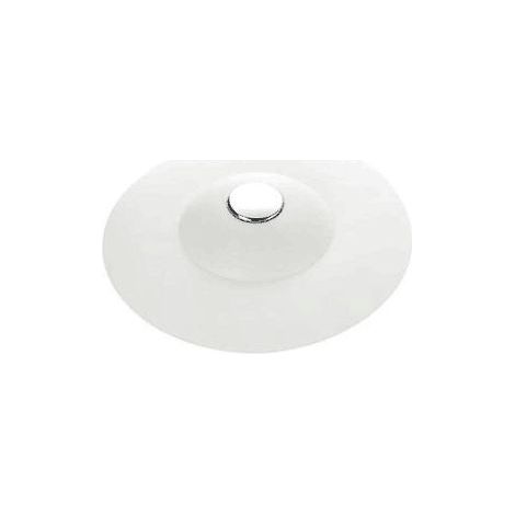Flex Drain Stop. Bath and shower drain with hair catcher, white (1/5)