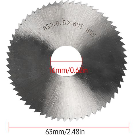 GARRYFIZH Lame de scie HSS de 2,5 pouces, diamètre de 63 mm