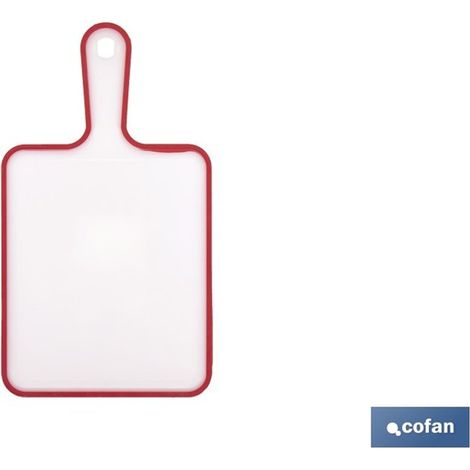 Planche à découper 33,5 x 19 x 0,6 cm, en PP et TPE, antidérapante et ergonomique. (1/4)