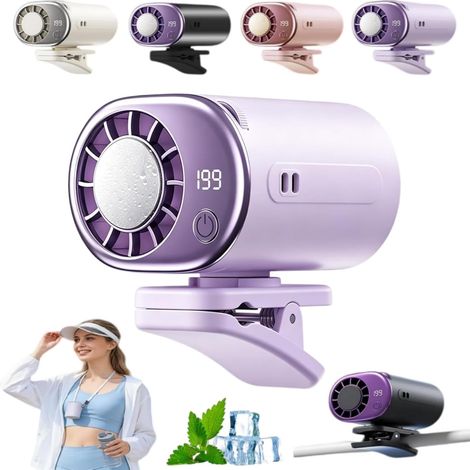 Ventilateur de voiture à clipser avec écran LED, climatiseur USB (1/5)