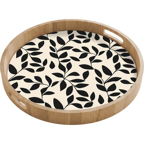 BANDEJA Elegante - Estampado - Negro - Beige 50x50 cm