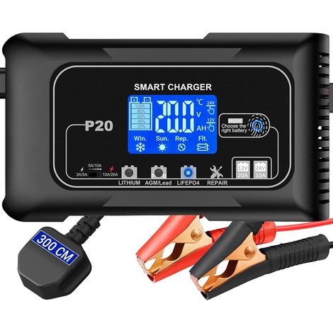 Chargeur de Batterie pour Voiture 12V/20A (1/5)