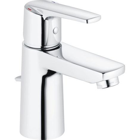 Waschtischarmatur Alpha 300 XL Armatur - moderner Wasserhahn Bad druckfest mit Ablaufgarnitur, verchromt (1/4)