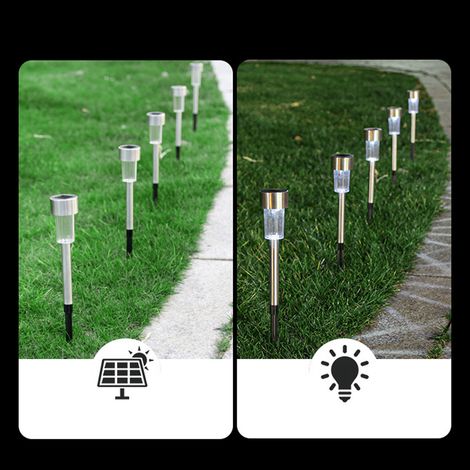 Konvolut von 10 neuen Solar-Gartenleuchten, Terrassenleuchten, Großhandel, Außenbeleuchtung, Bodeneinbauleuchten, technische Leuchten, Solarleuchten, Heimgebrauch, weißes Licht (1/5)