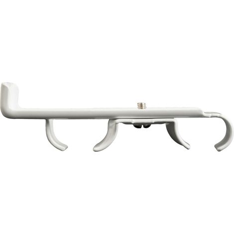 Supporto doppio Cintacor per binario basico 2 pezzi colore bianco (1/4)
