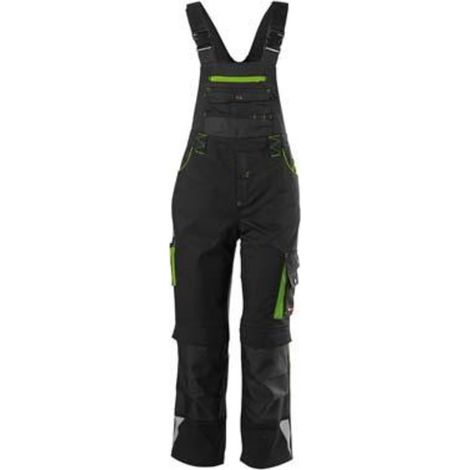Salopette enfants Fortis 24, Black/limegreen,Gr134-140 (1/3)