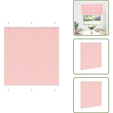 The Living Store Plissee Rosa 115x150 cm Stoffbreite 114,4 cm Polyester - Sichtschutz (1/5)