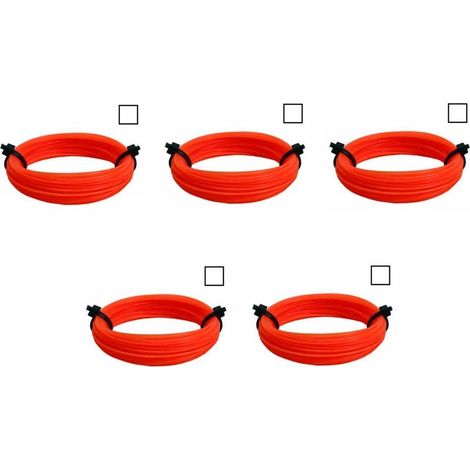 FILO PER DECESPUGLIATORE QUADRATO MM 2,4 X 15 MT COLORI MISTI PZ 5 FERR 249607 (1/3)
