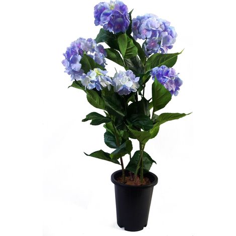 90cm Artificial Hydrangea Plant Blue with 200 Flowers