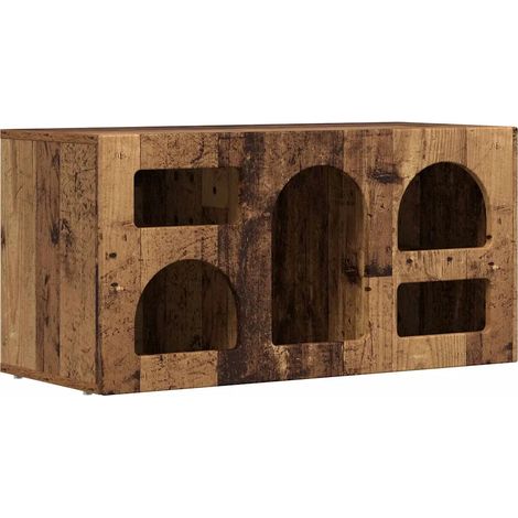 Meuble TV en bois ancien moderne minimaliste chambre salon 80 x 35 x 40 cm en bois d'ingénierie ancien (1/5)