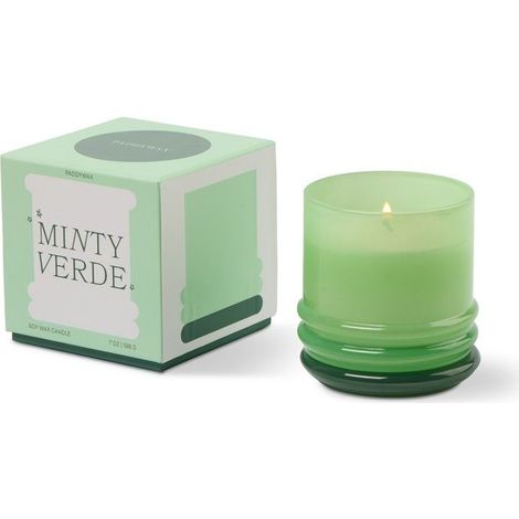 Candela in Vetro Stacked 198g Verde Menta e Verde Scuro Paddywax