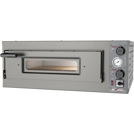Four à pizza électrique - 4 pizzas 33 cm - 50-400°C - Sole réfractaire - Thermostat digital - 4,7 kW - Diverso