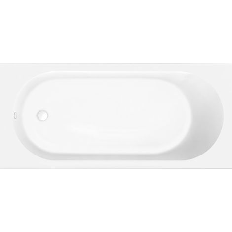 Baignoire droite 170 x 70 VILLEROY ET BOCH O.Novo + Vidage de baignoire WIRQUIN blanc