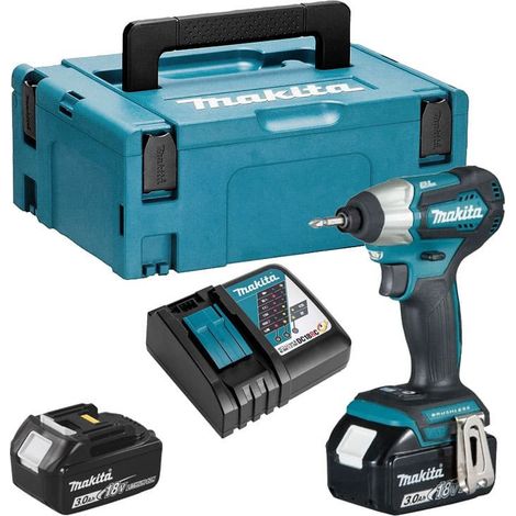 Makita – Visseuse à chocs 18V DTD155RFJ – 140 Nm – 2 batteries 3Ah – Moteur sans charbon – Technologie XPT pour environnements humides