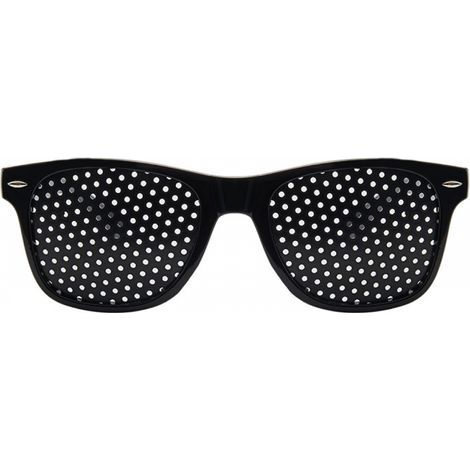 Les lunettes à trous sténopéiques peuvent améliorer la vision  les lunettes à trous sténopéiques noires neutres peuvent offrir une vision encore meilleure. (1/3)