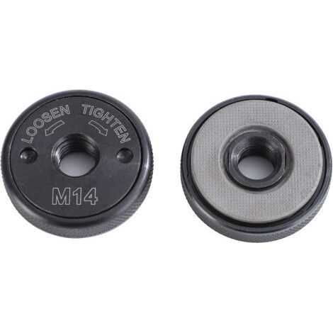 Écrou à dégagement rapide SDS Clic M14, compatible avec toutes les meuleuses d'angle AEG, Black & Decker, Dewalt, Flex, Hitachi, Metabo, Makita, etc., noir (1/5)