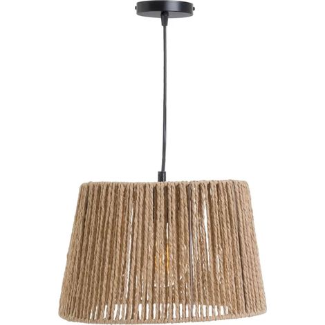 Lustre en corde de papier tressée (1/4)